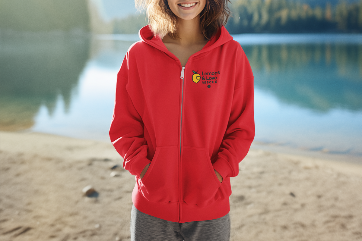 Unisex Full-Zip Hoodie | Gildan 18600 | Soft Fleece Zip-Up | Casual Comfort | Rescue Apparel - Ruff Life Rescue Wear