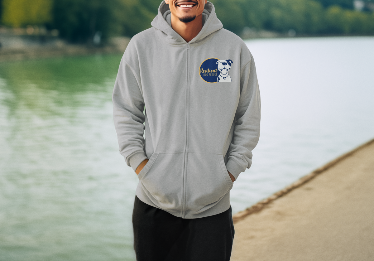 Resilient Dog Zip Up Hoodie (available in several colors) - Ruff Life Rescue Wear
