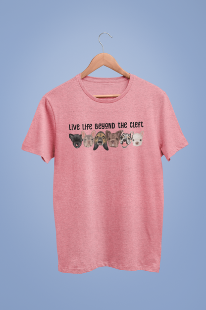 Live Life Beyond the Cleft Super Soft Triblend Tee - Ruff Life Rescue Wear