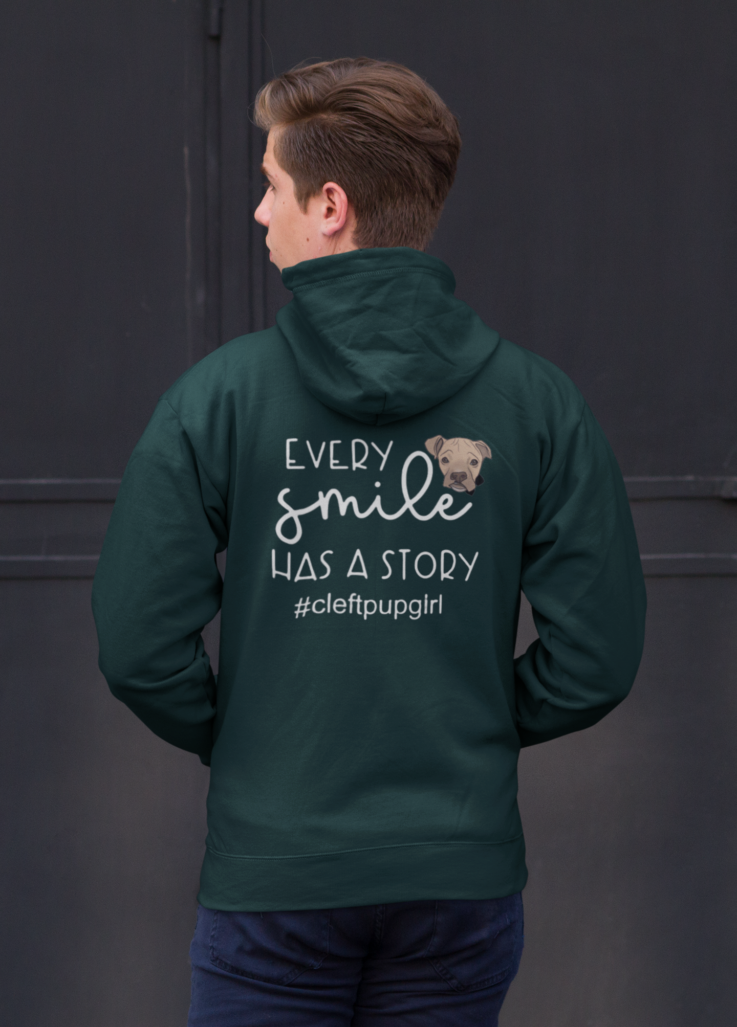 Cleft Pup Brigade Smile Story Zip Up Hoodie (available in several colors)