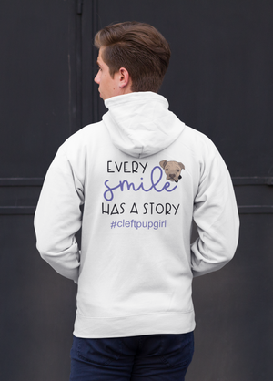 Cleft Pup Brigade Smile Story Zip Up Hoodie (available in several colors)