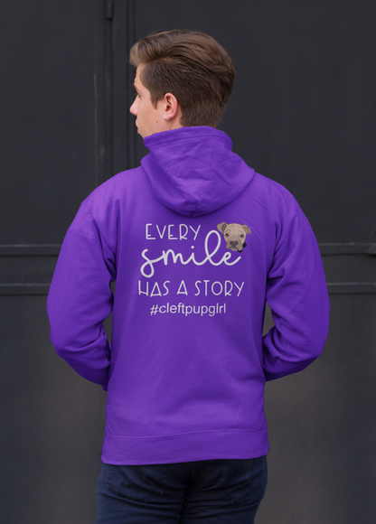 Cleft Pup Brigade Smile Story Zip Up Hoodie (available in several colors)