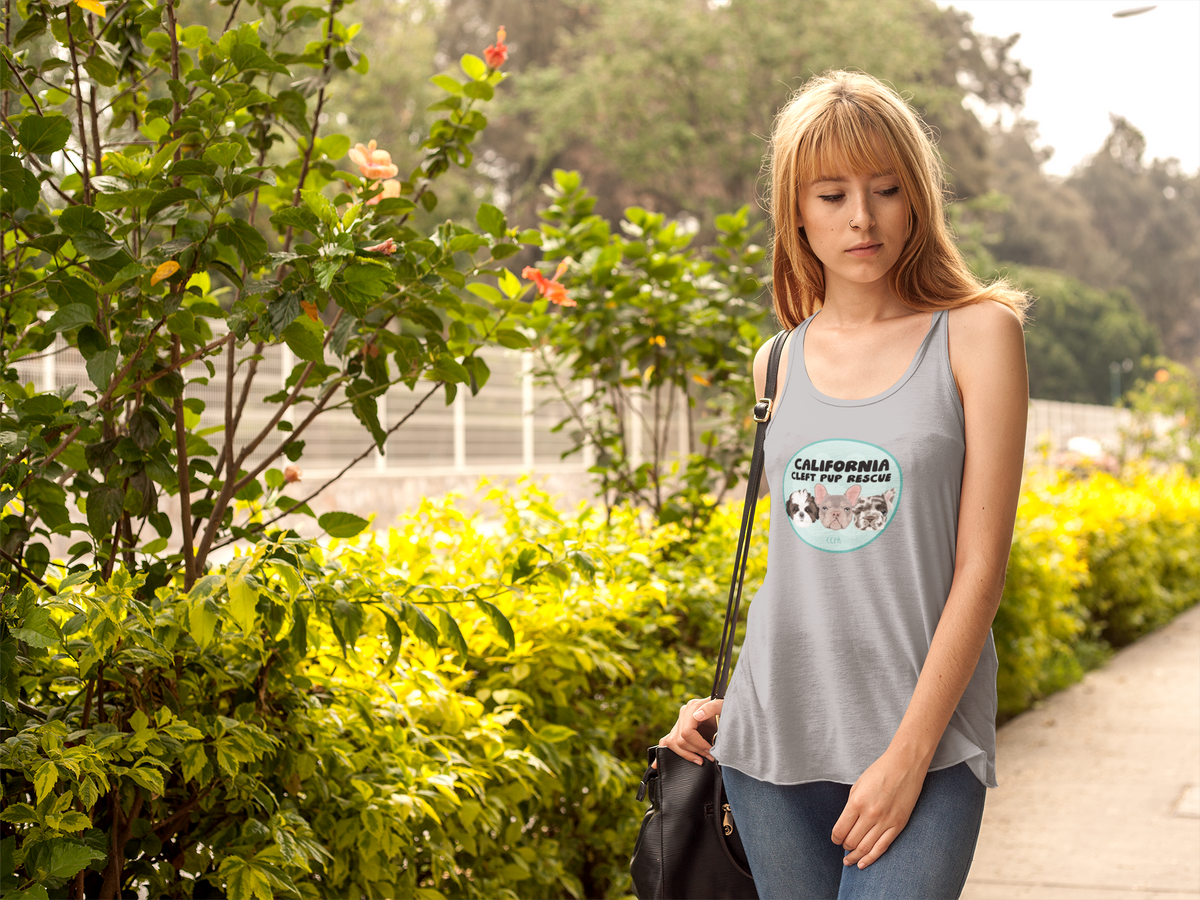 Circle CA Women’s Flowy Racerback Tank (available in many colors) - Ruff Life Rescue Wear
