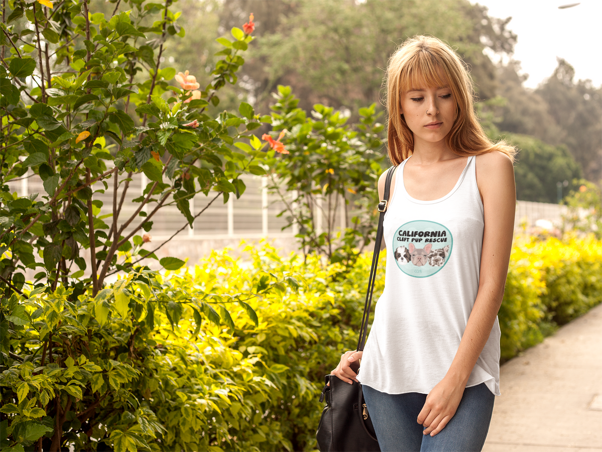 Circle CA Women’s Flowy Racerback Tank (available in many colors) - Ruff Life Rescue Wear