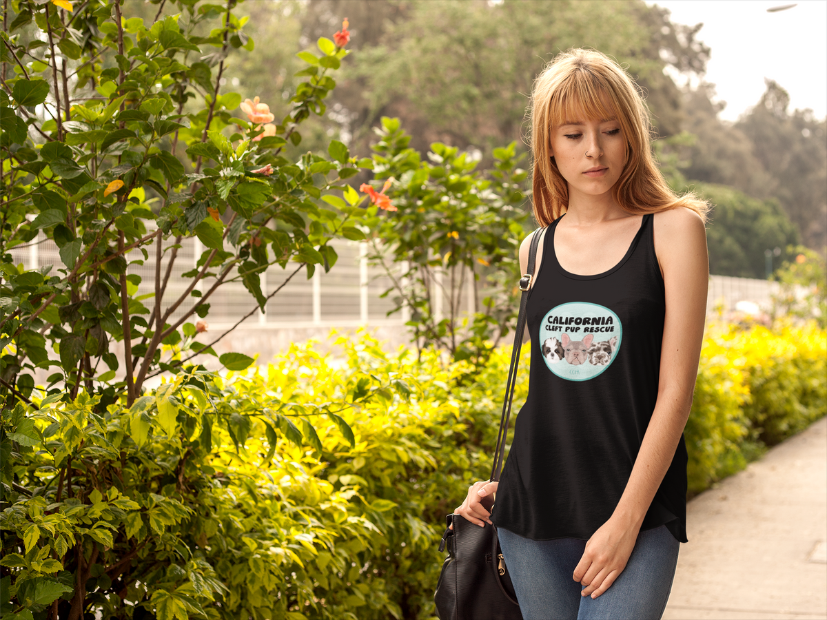 Circle CA Women’s Flowy Racerback Tank (available in many colors) - Ruff Life Rescue Wear