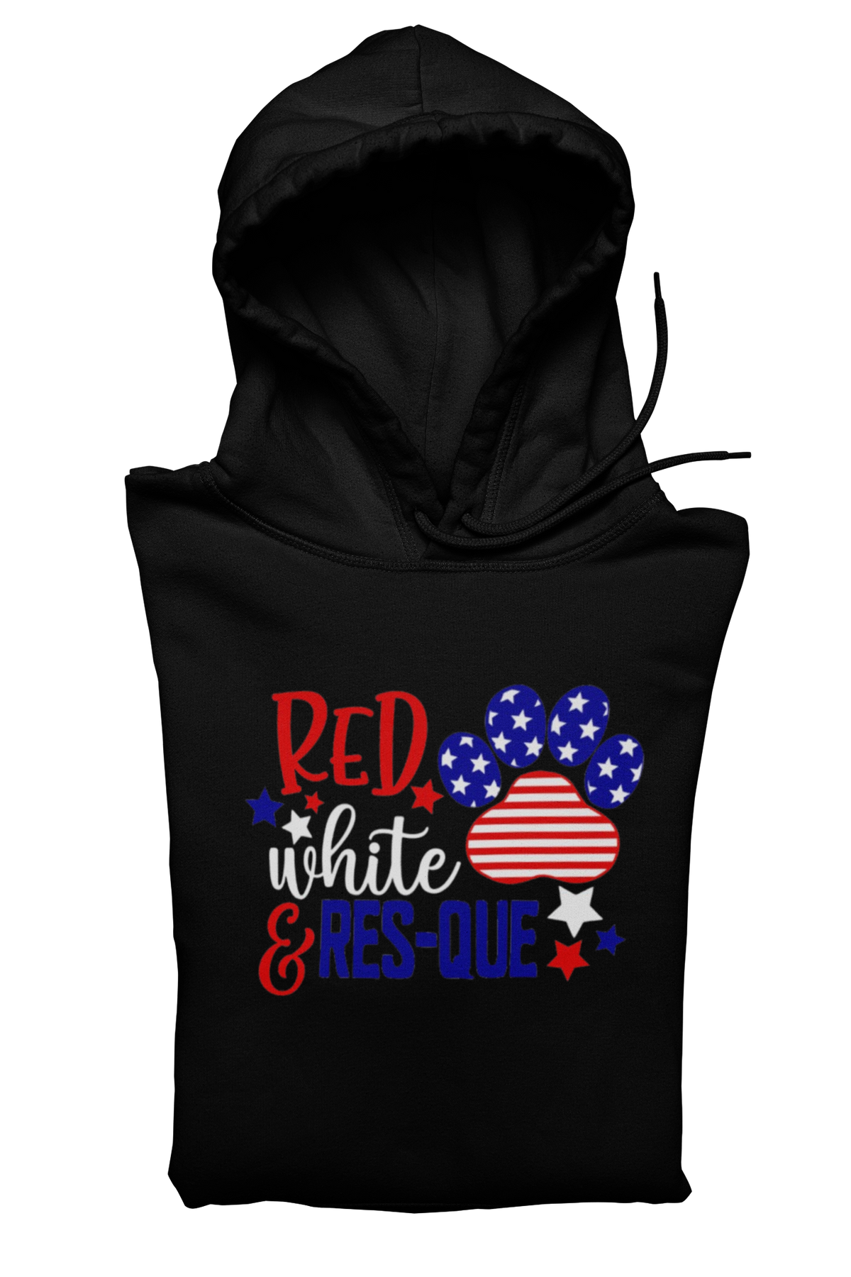 Red White & Res-Que Pullover Hoodie - Ruff Life Rescue Wear