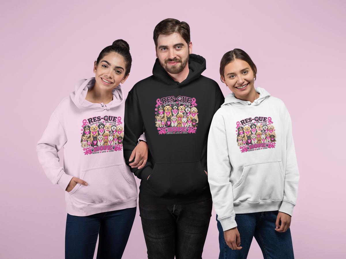 Res-Que Breast Cancer Hoodie - Ruff Life Rescue Wear