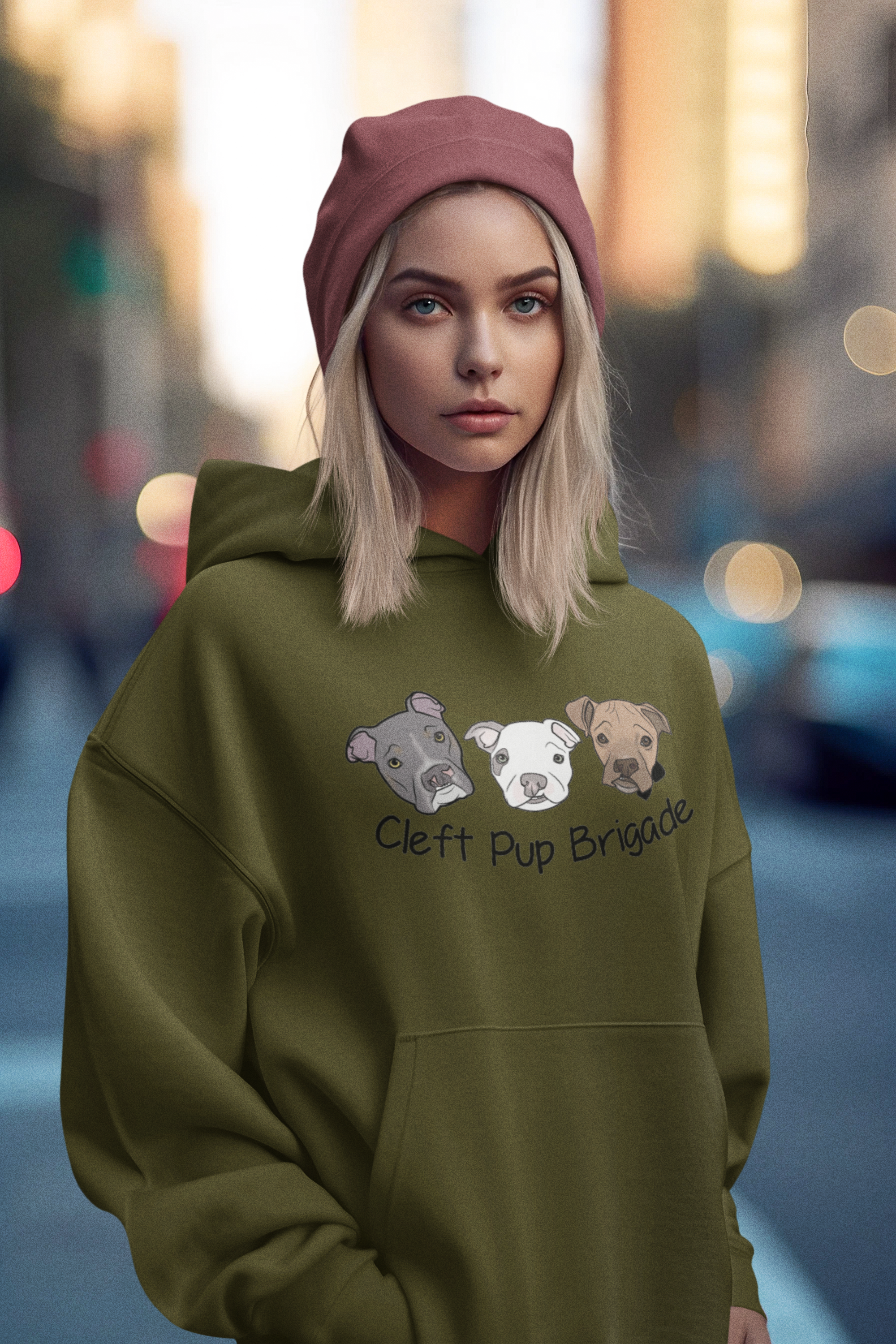 Cleft Pup Brigade Pullover Hoodie (Available in Several colors) - Ruff Life Rescue Wear
