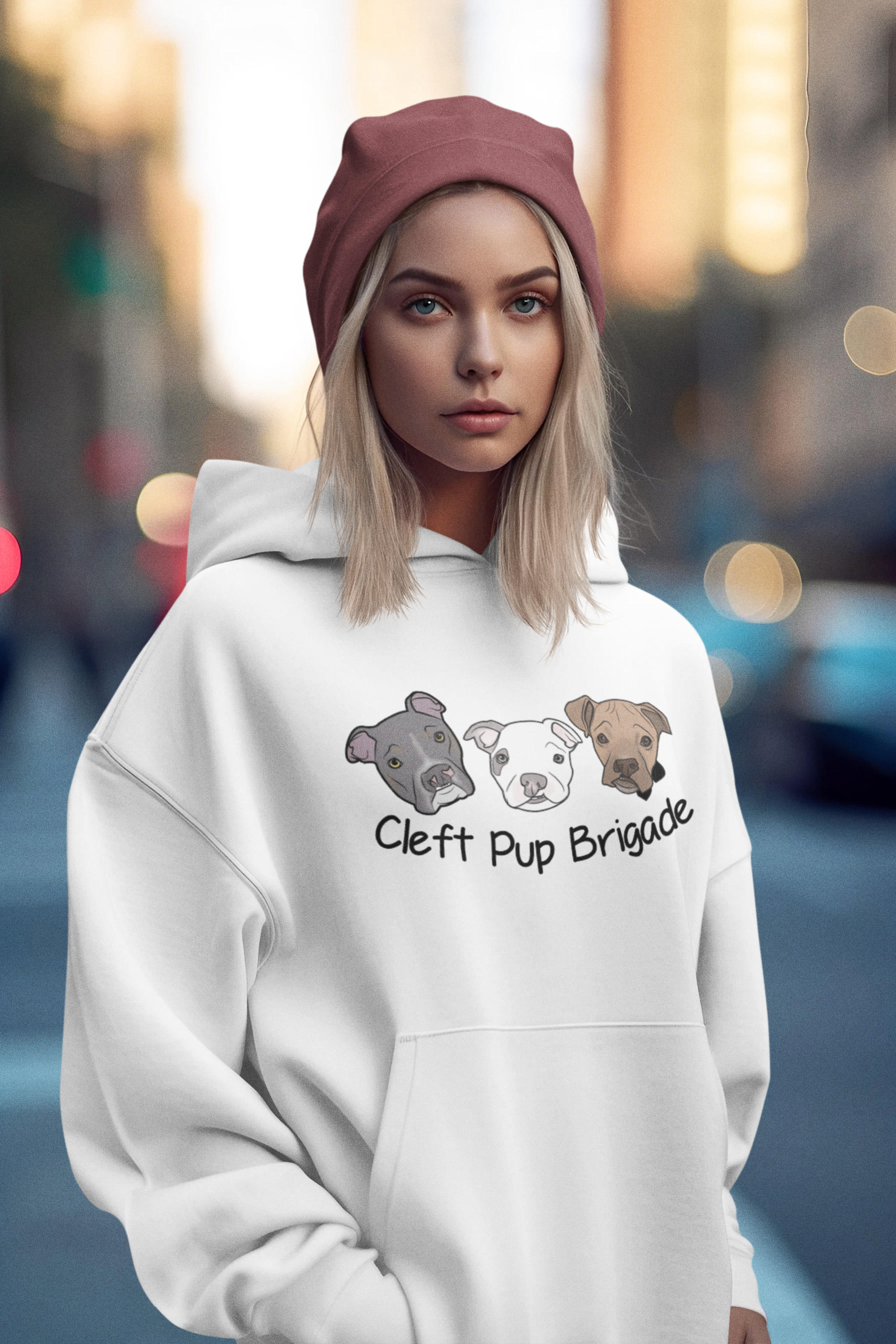 Cleft Pup Brigade Pullover Hoodie (Available in Several colors) - Ruff Life Rescue Wear