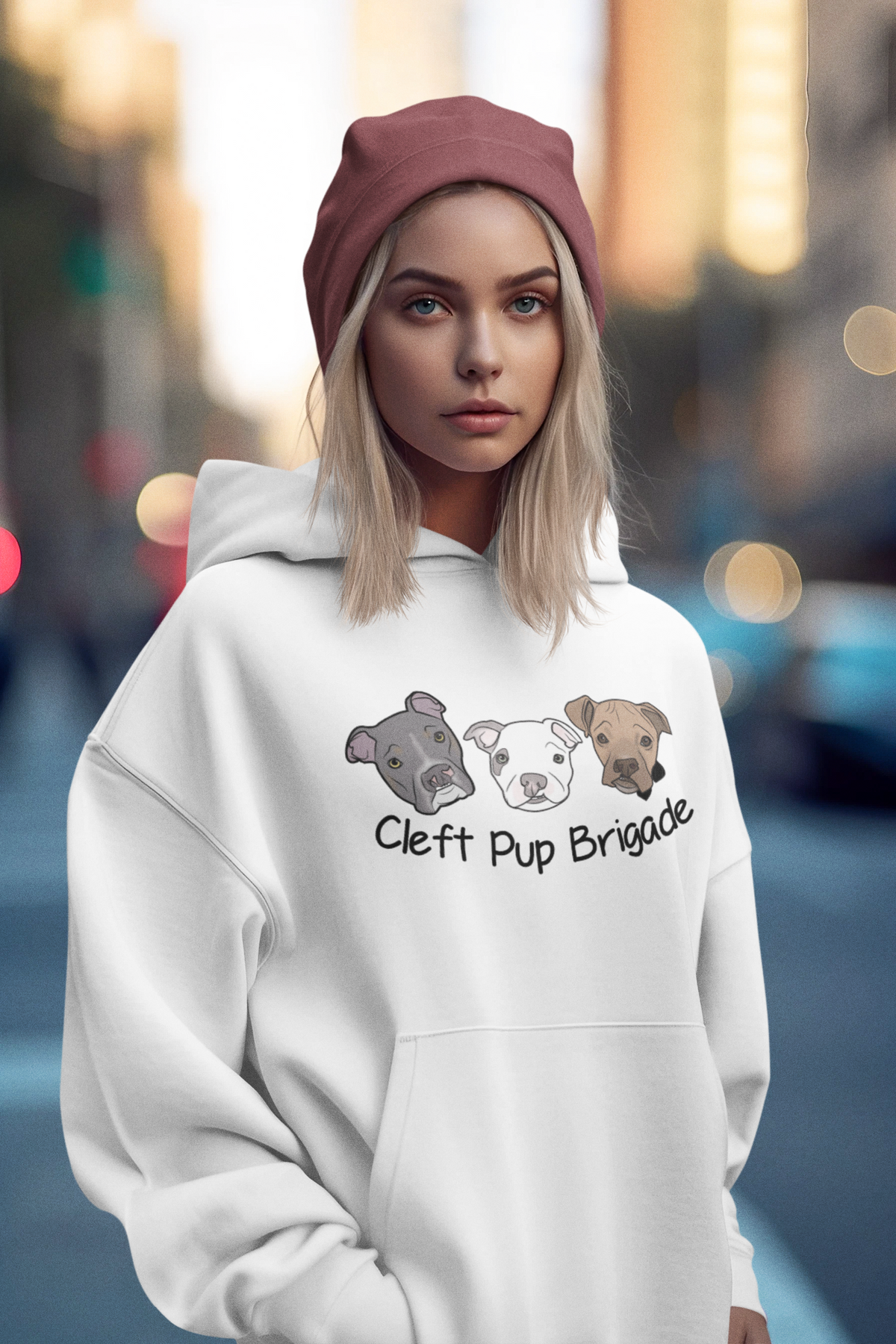 Cleft Pup Brigade Pullover Hoodie (Available in Several colors) - Ruff Life Rescue Wear