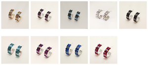 Swarovski Elements Hoop Earrings (Several Colors)