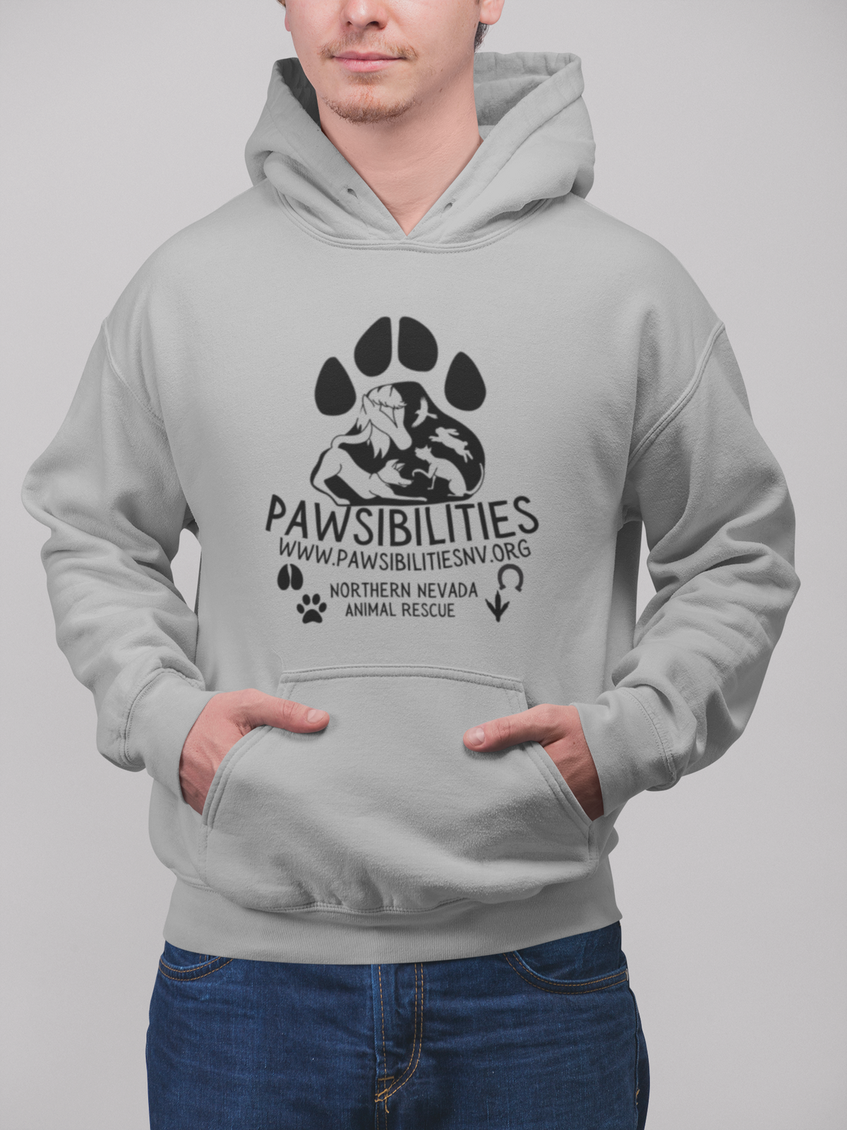 New Paws Logo Pullover Hoodie (Available in several colors) - Ruff Life Rescue Wear