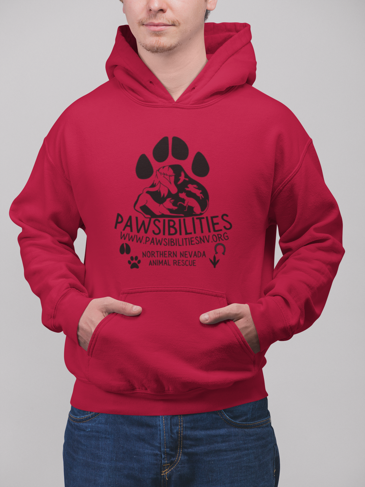 New Paws Logo Pullover Hoodie (Available in several colors) - Ruff Life Rescue Wear