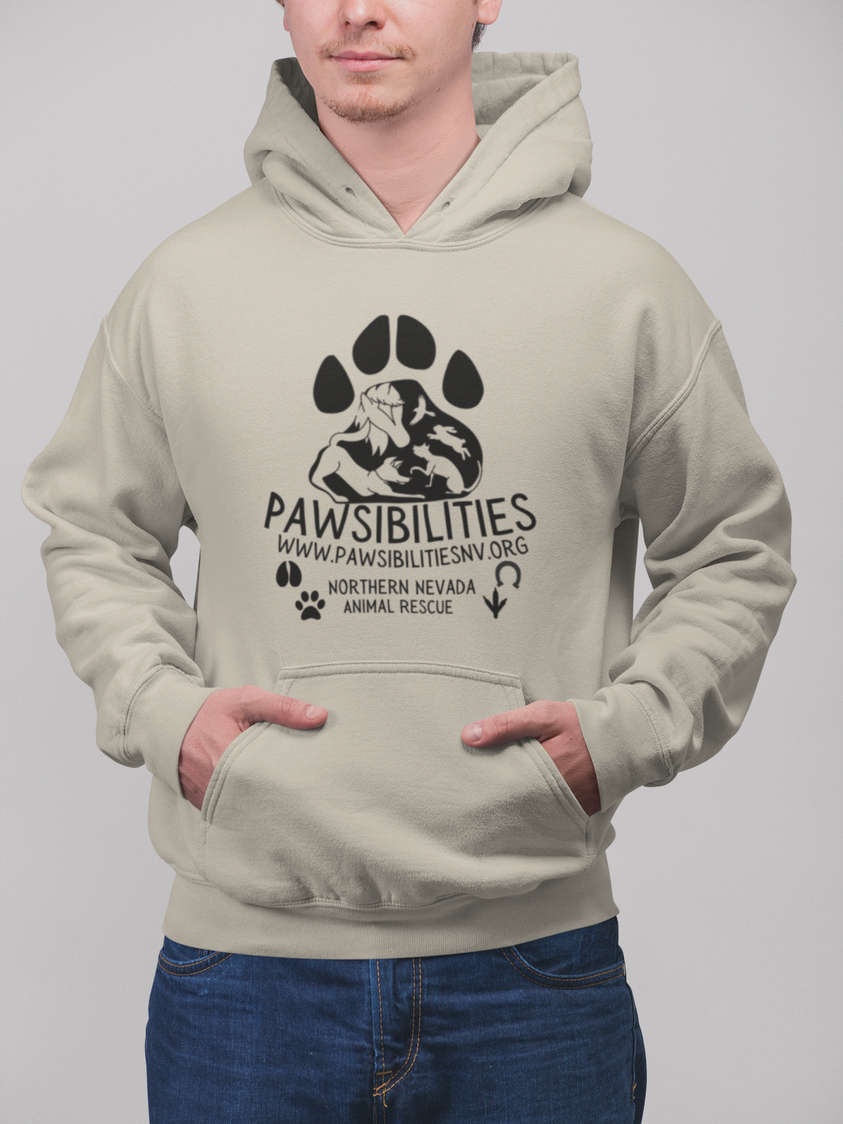 New Paws Logo Pullover Hoodie (Available in several colors) - Ruff Life Rescue Wear