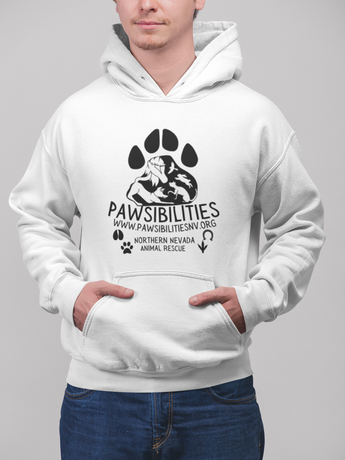 New Paws Logo Pullover Hoodie (Available in several colors) - Ruff Life Rescue Wear
