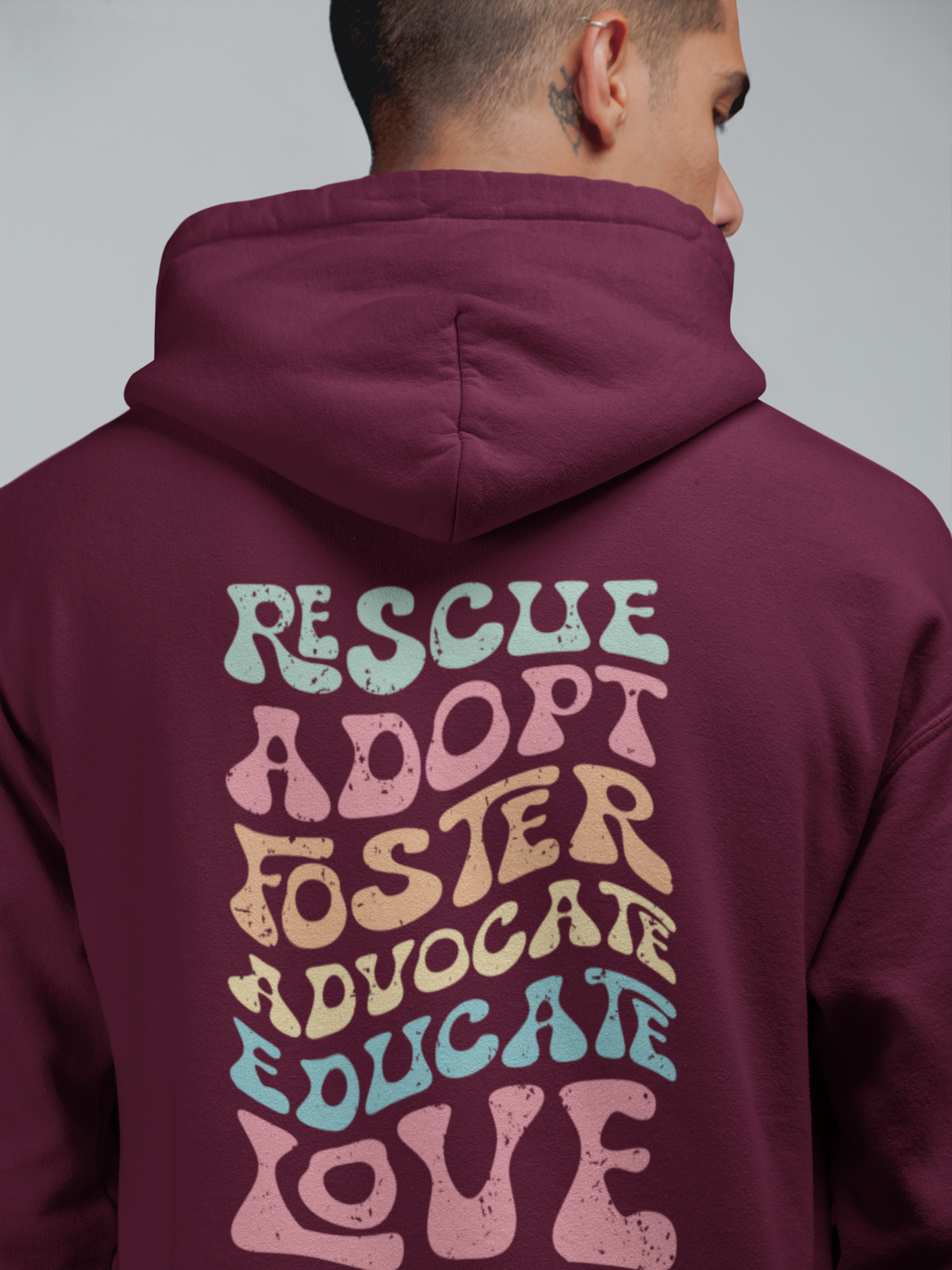 Adopt Zip Up Hoodie (available in several colors) - Ruff Life Rescue Wear