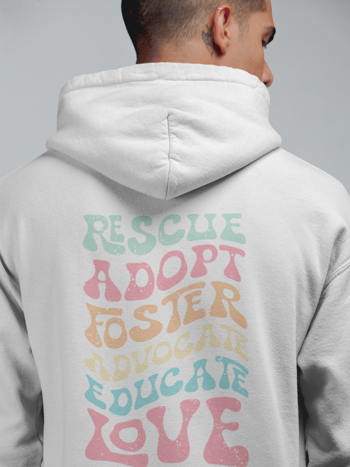 Adopt Zip Up Hoodie (available in several colors) - Ruff Life Rescue Wear