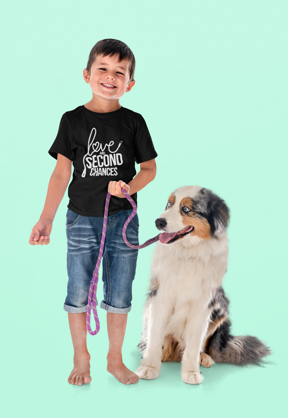 Love & Second Chances Youth Tee - Ruff Life Rescue Wear