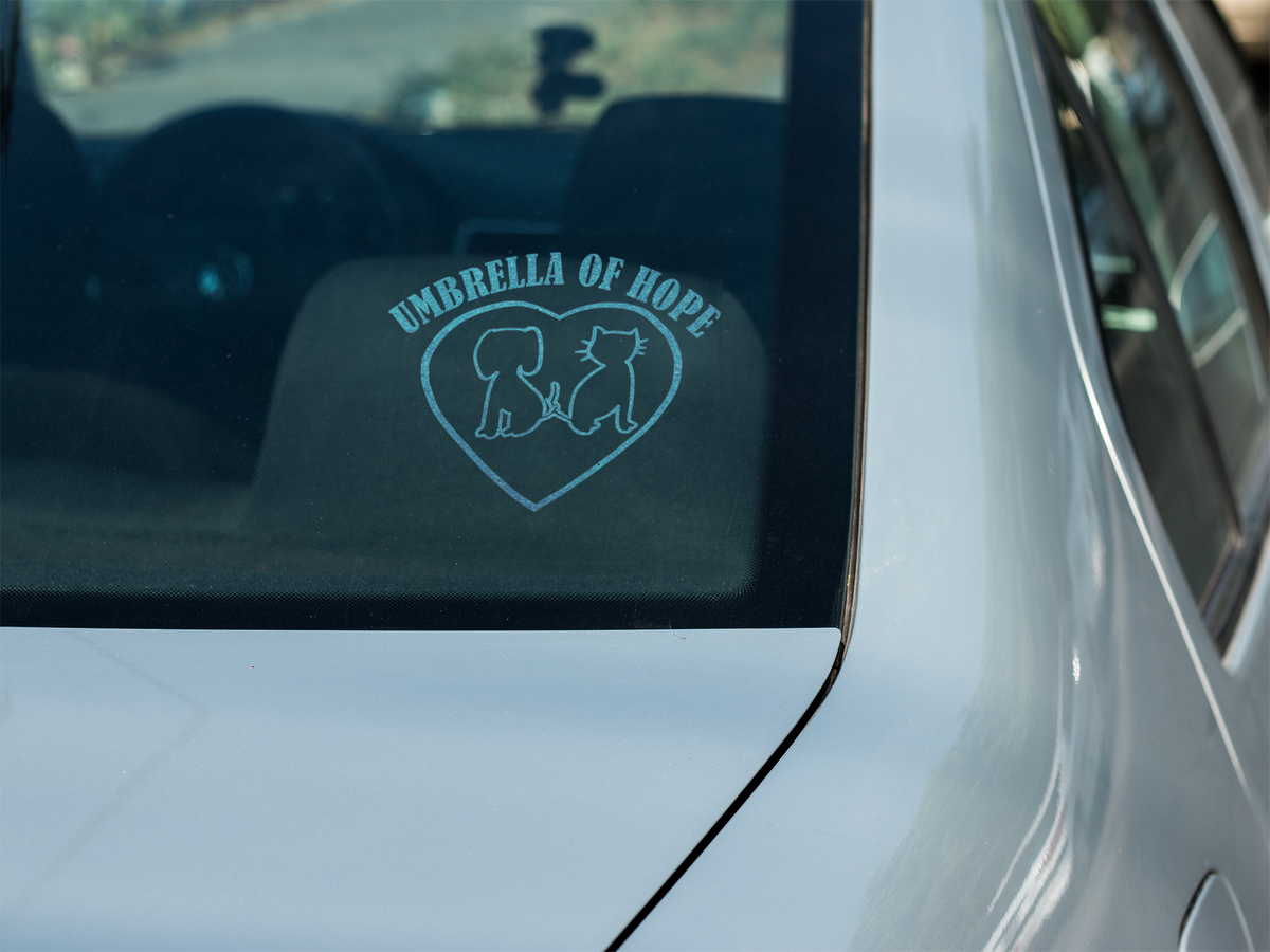 Umbrella of Hope Glitter Vinyl Decal (Available In Several Colors) - Ruff Life Rescue Wear