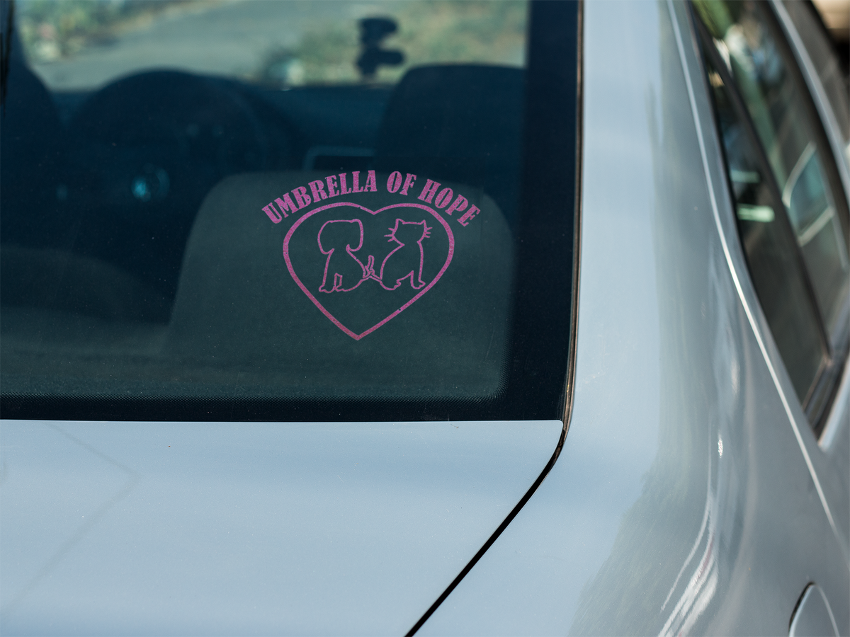 Umbrella of Hope Glitter Vinyl Decal (Available In Several Colors) - Ruff Life Rescue Wear
