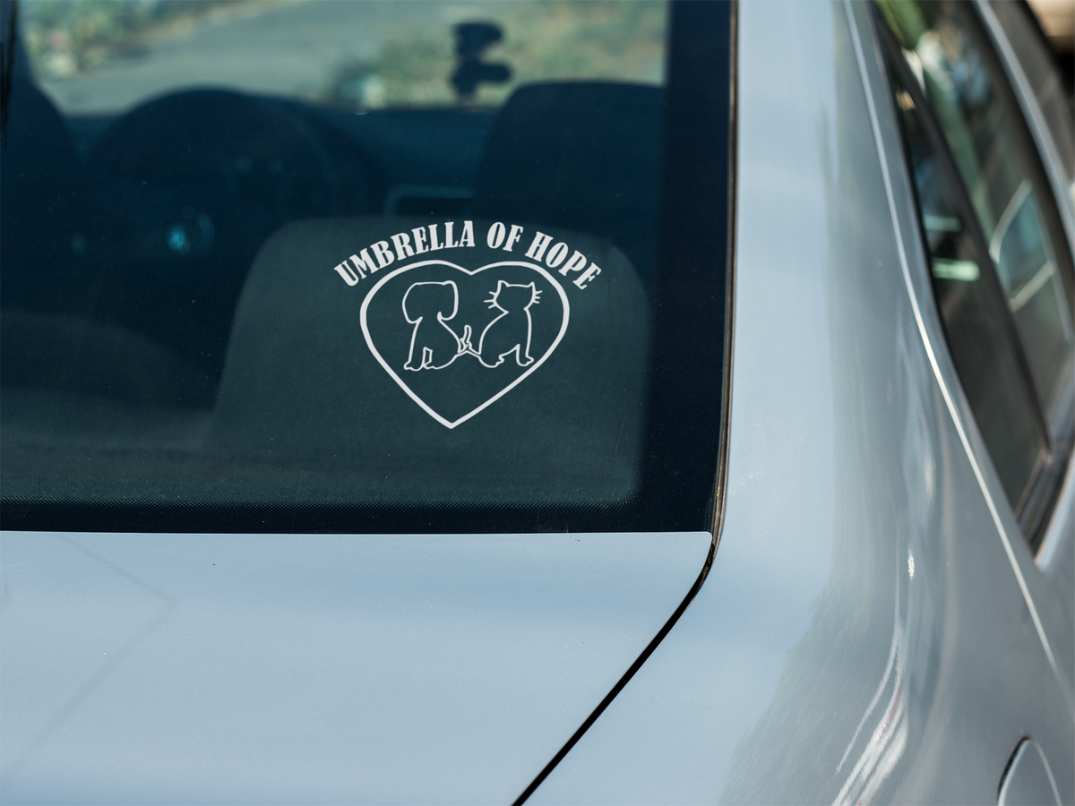 Umbrella of Hope Glitter Vinyl Decal (Available In Several Colors) - Ruff Life Rescue Wear