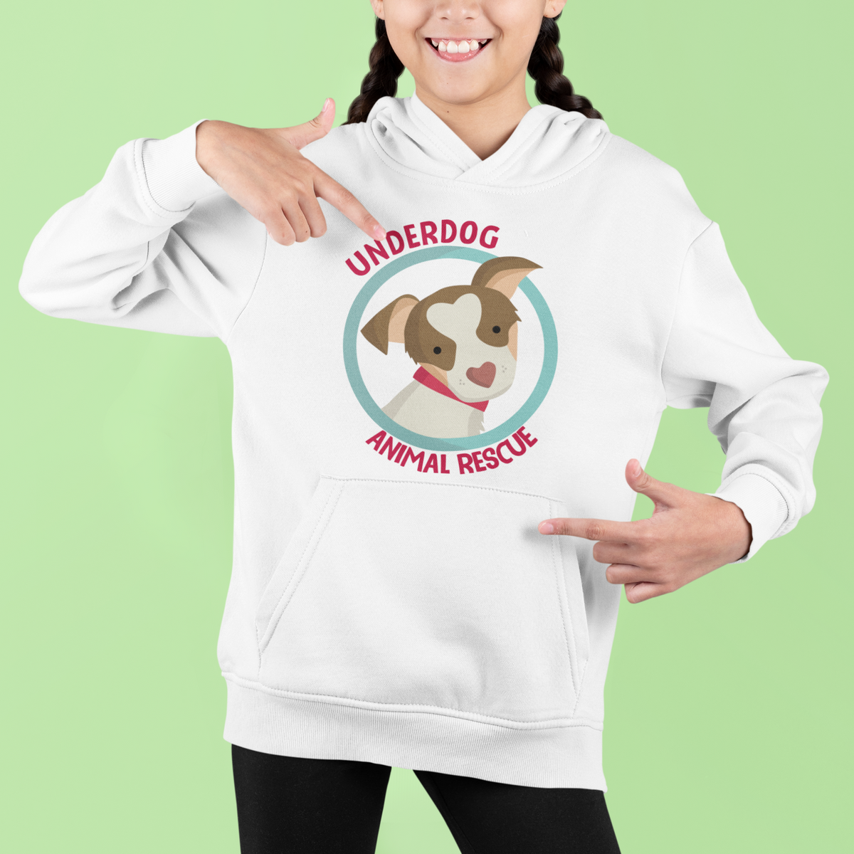 Underdog Logo Youth Hoodie - Ruff Life Rescue Wear