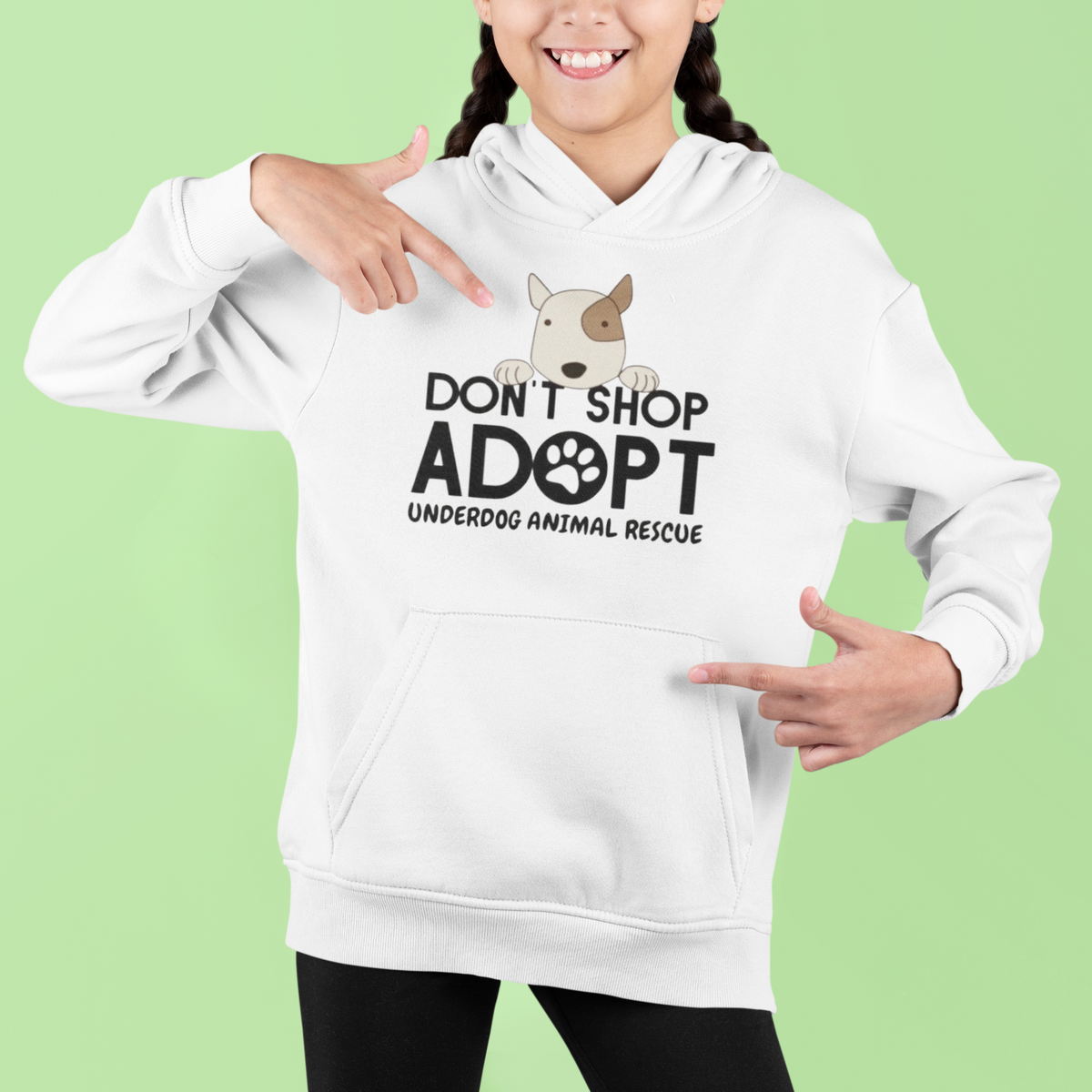 Underdog Don't Shop Youth Hoodie - Ruff Life Rescue Wear