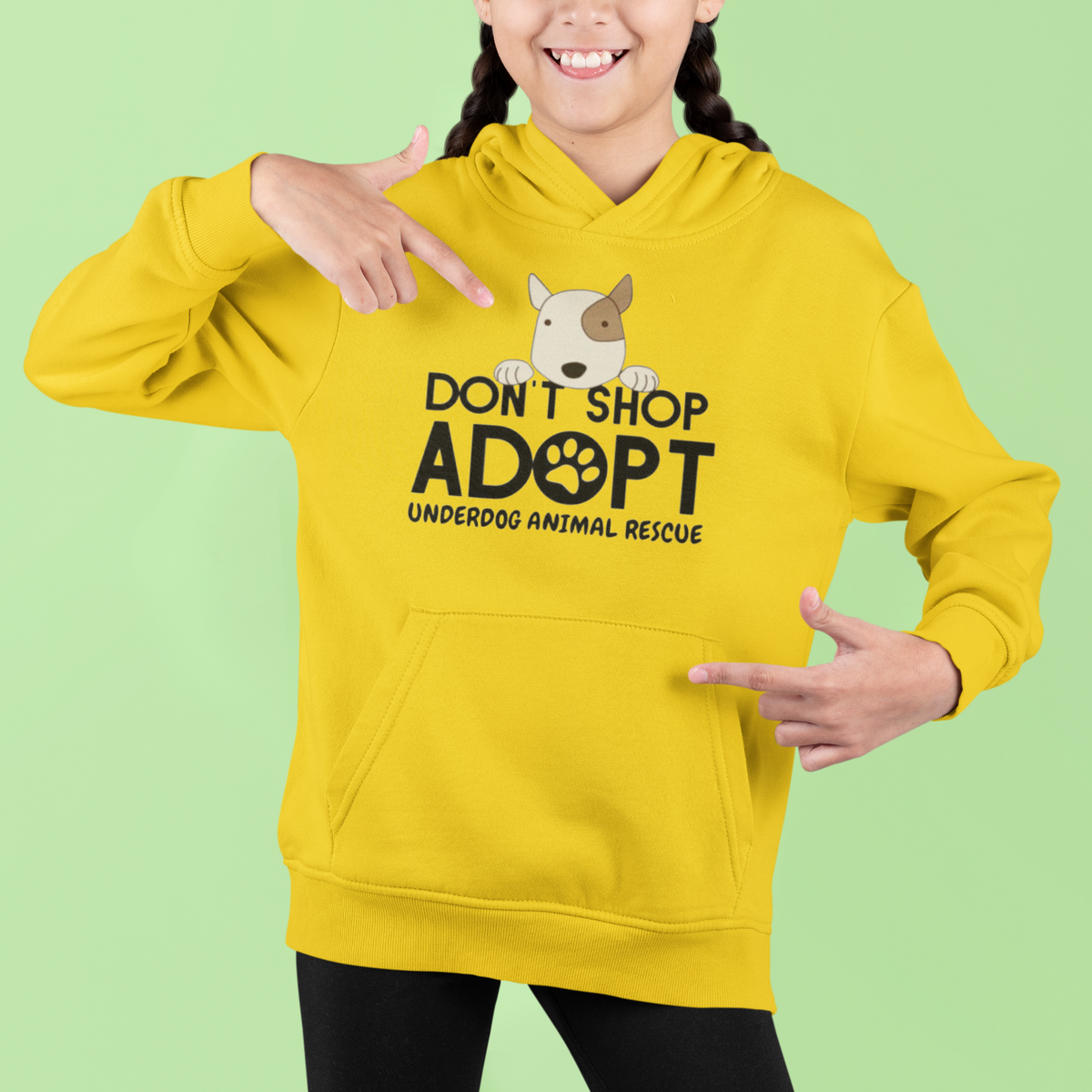 Underdog Don't Shop Youth Hoodie - Ruff Life Rescue Wear