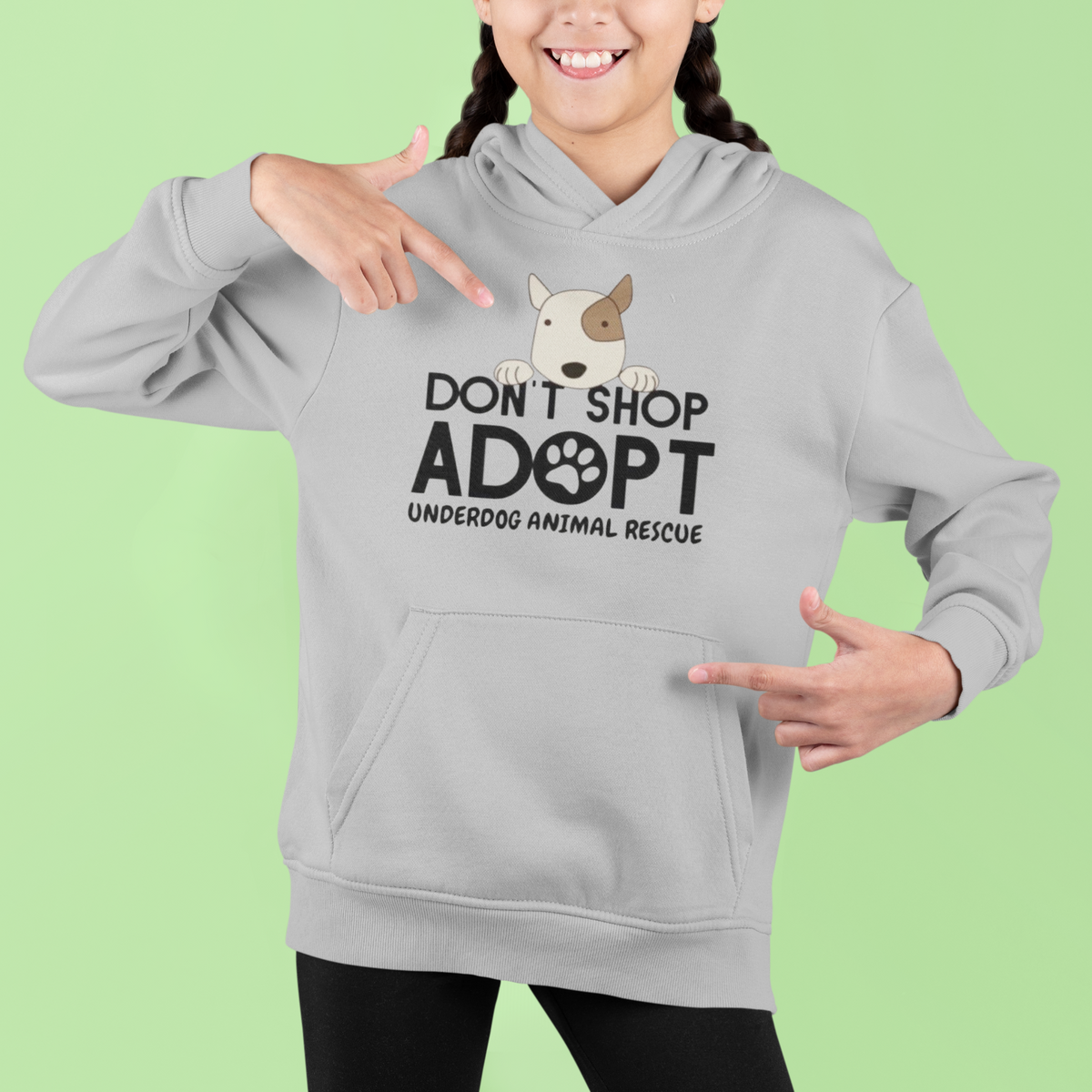 Underdog Don't Shop Youth Hoodie - Ruff Life Rescue Wear