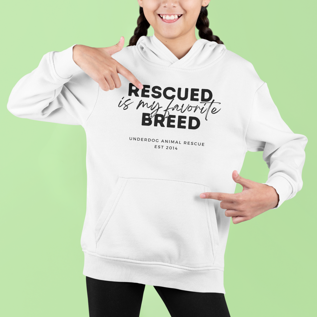 Underdog Rescued Youth Hoodie - Ruff Life Rescue Wear