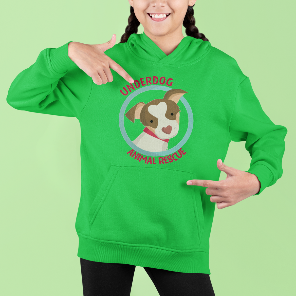 Underdog Logo Youth Hoodie - Ruff Life Rescue Wear