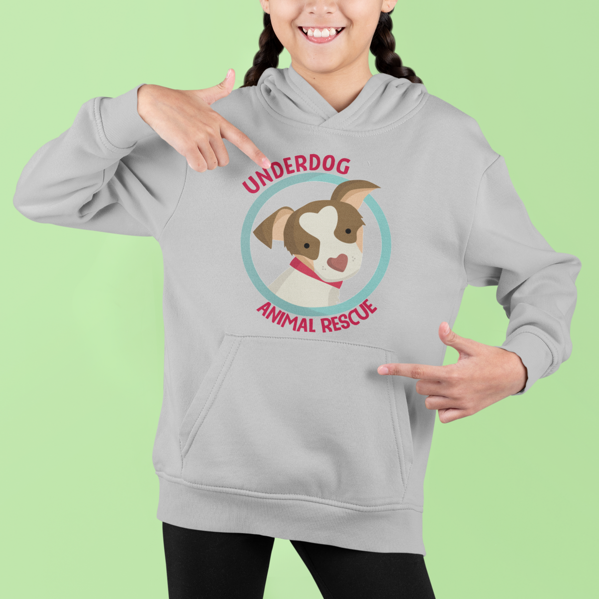 Underdog Logo Youth Hoodie - Ruff Life Rescue Wear
