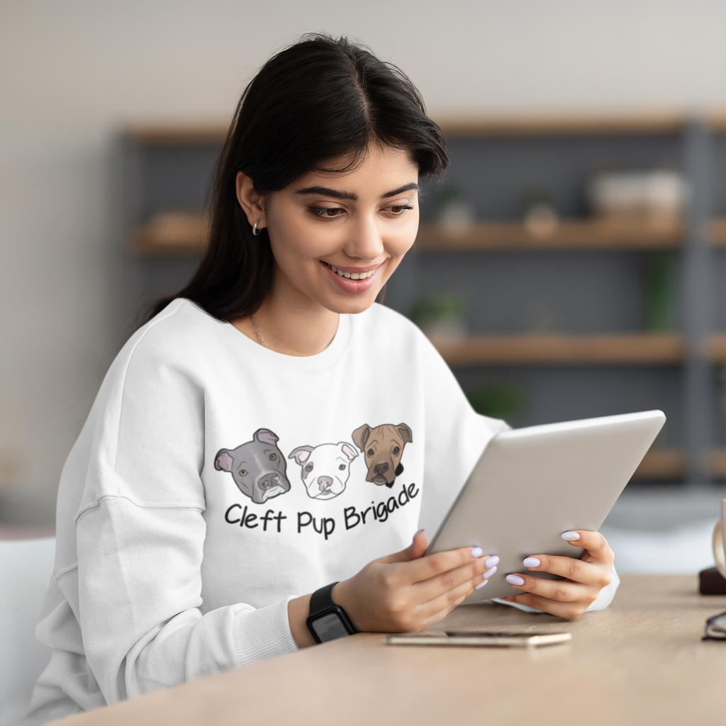 Cleft Pup Brigade Color Logo Sweatshirt (available in several colors)
