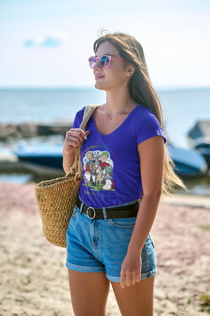 Angels With Misplaced Wings V-Neck (available in several colors) - Ruff Life Rescue Wear