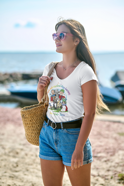 Angels With Misplaced Wings V-Neck (available in several colors) - Ruff Life Rescue Wear