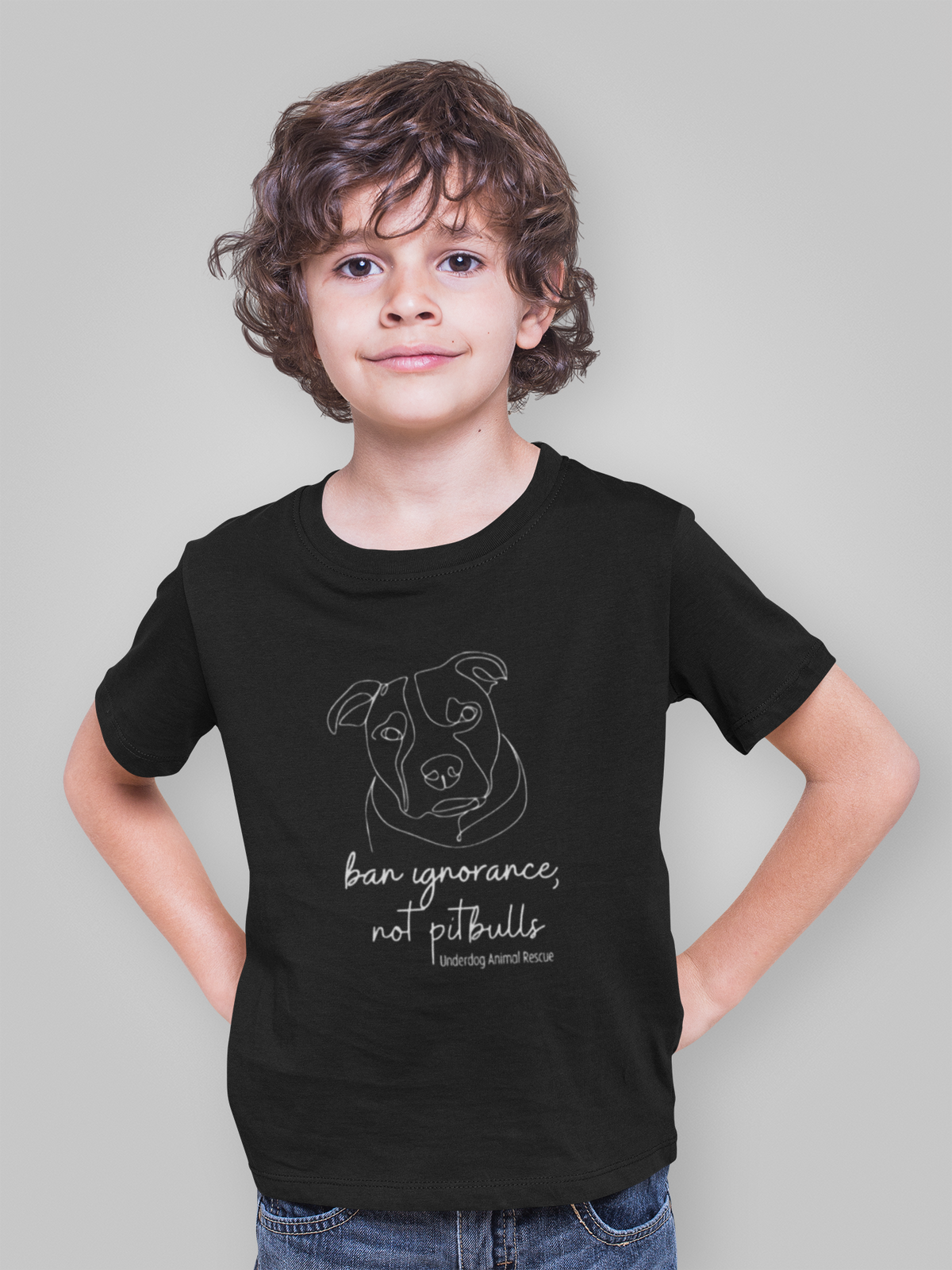 Underdog Pitty Youth T-shirt (Available in several colors) - Ruff Life Rescue Wear