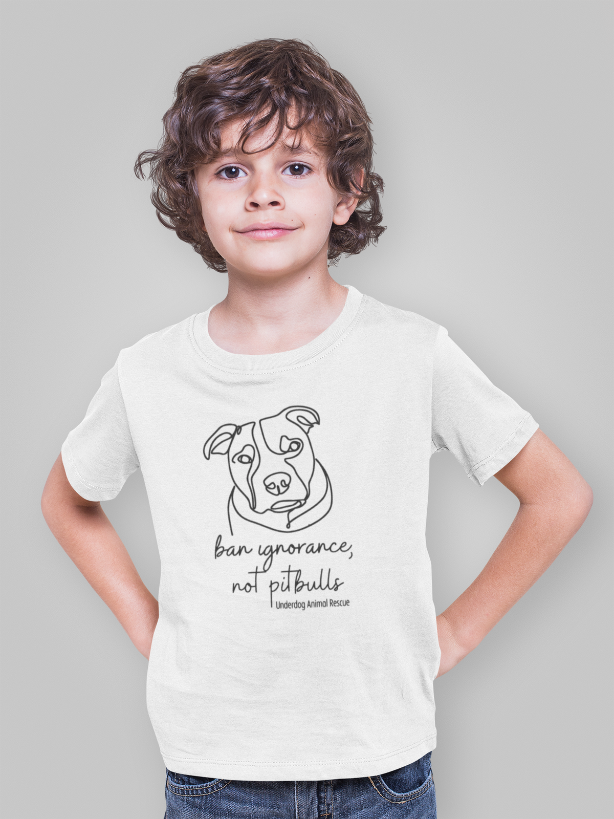 Underdog Pitty Youth T-shirt (Available in several colors) - Ruff Life Rescue Wear
