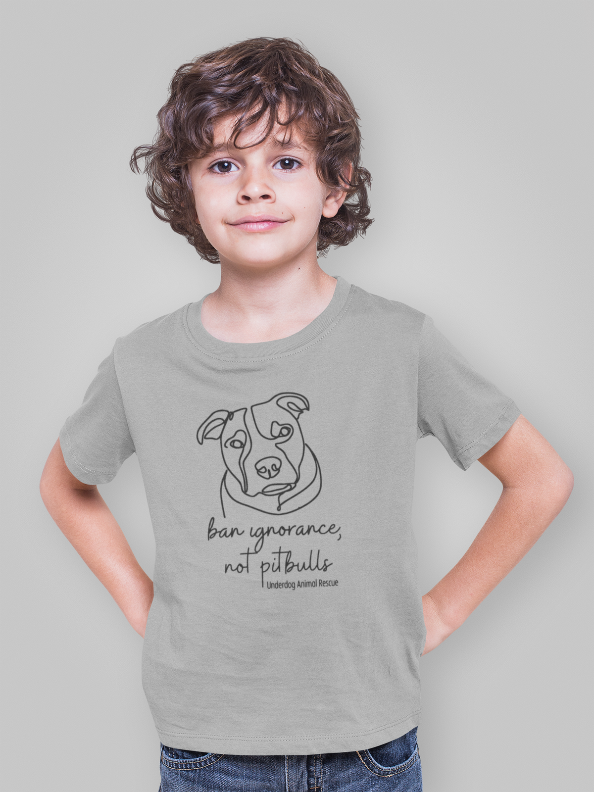 Underdog Pitty Youth T-shirt (Available in several colors) - Ruff Life Rescue Wear