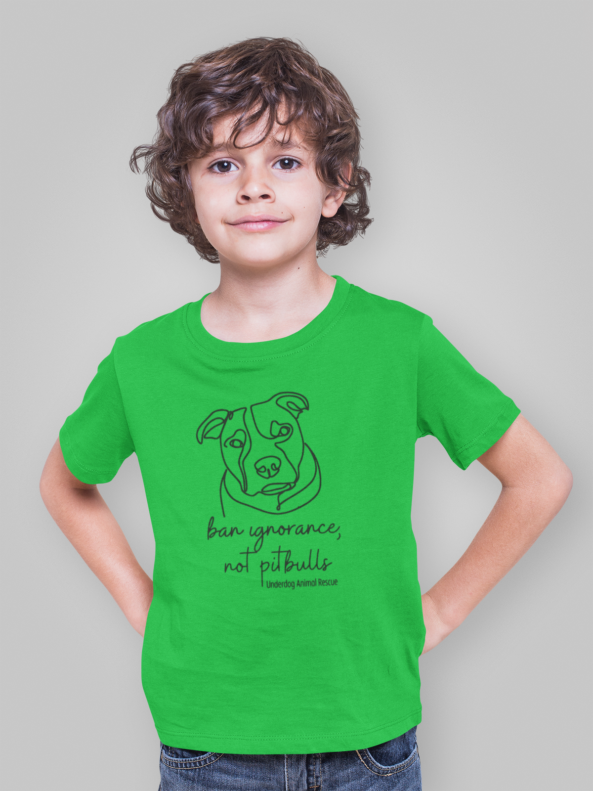 Underdog Pitty Youth T-shirt (Available in several colors) - Ruff Life Rescue Wear