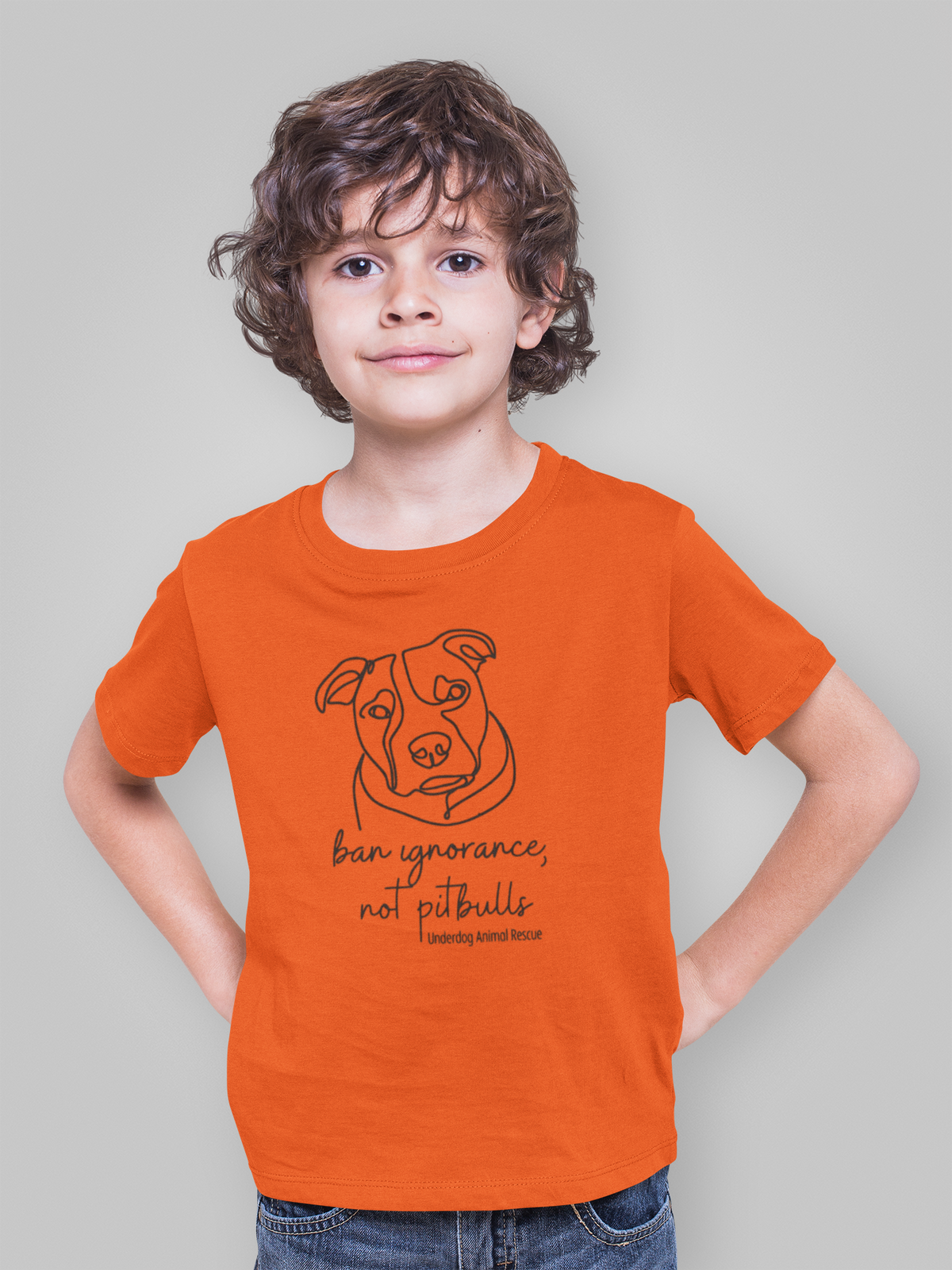 Underdog Pitty Youth T-shirt (Available in several colors) - Ruff Life Rescue Wear