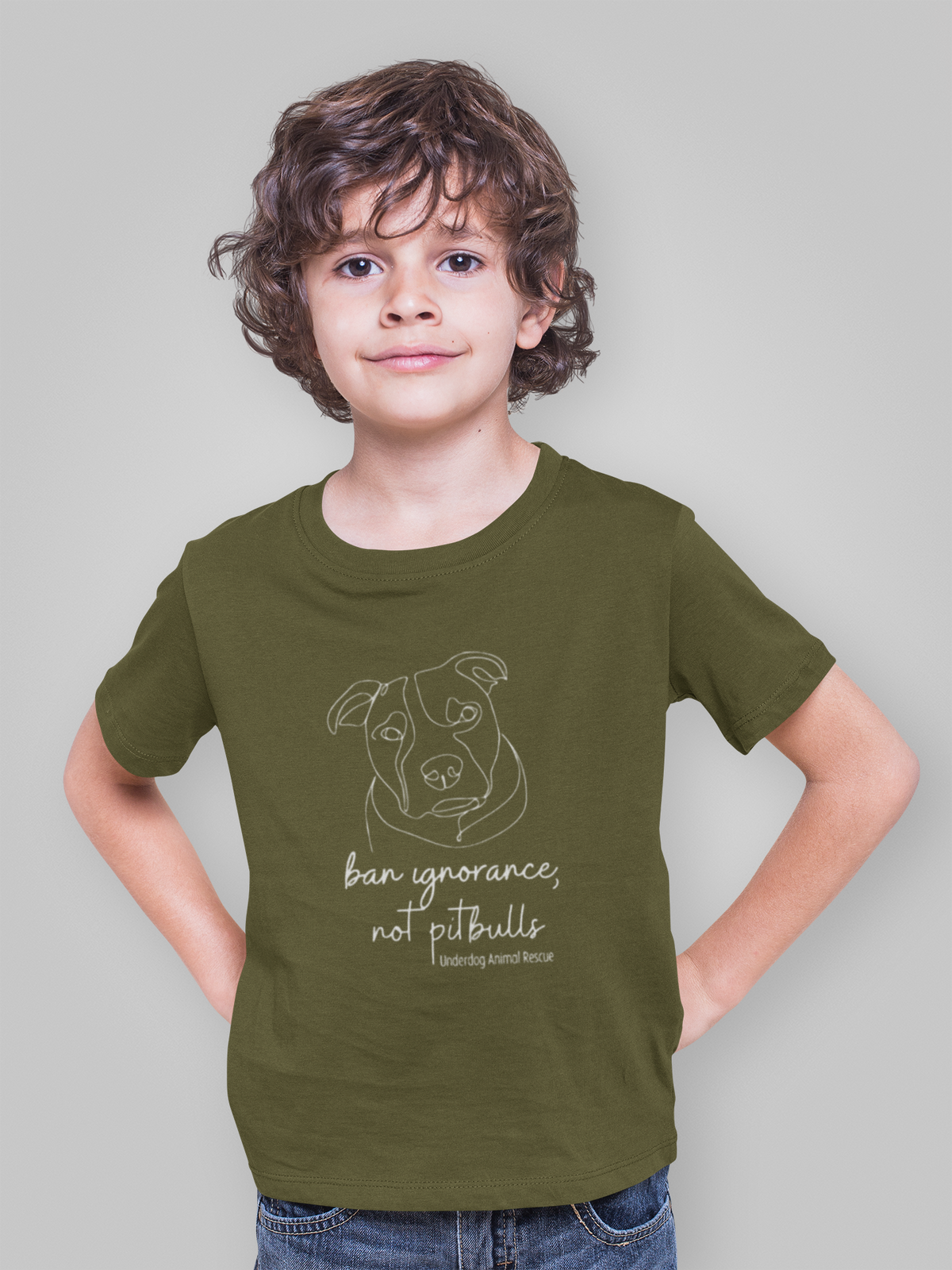 Underdog Pitty Youth T-shirt (Available in several colors) - Ruff Life Rescue Wear