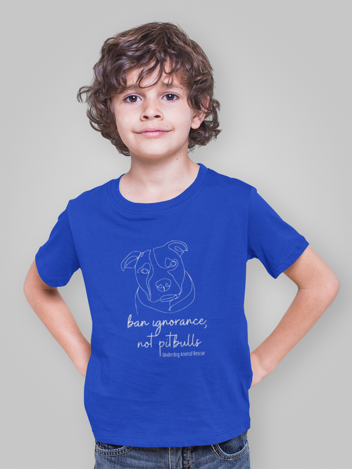 Underdog Pitty Youth T-shirt (Available in several colors) - Ruff Life Rescue Wear