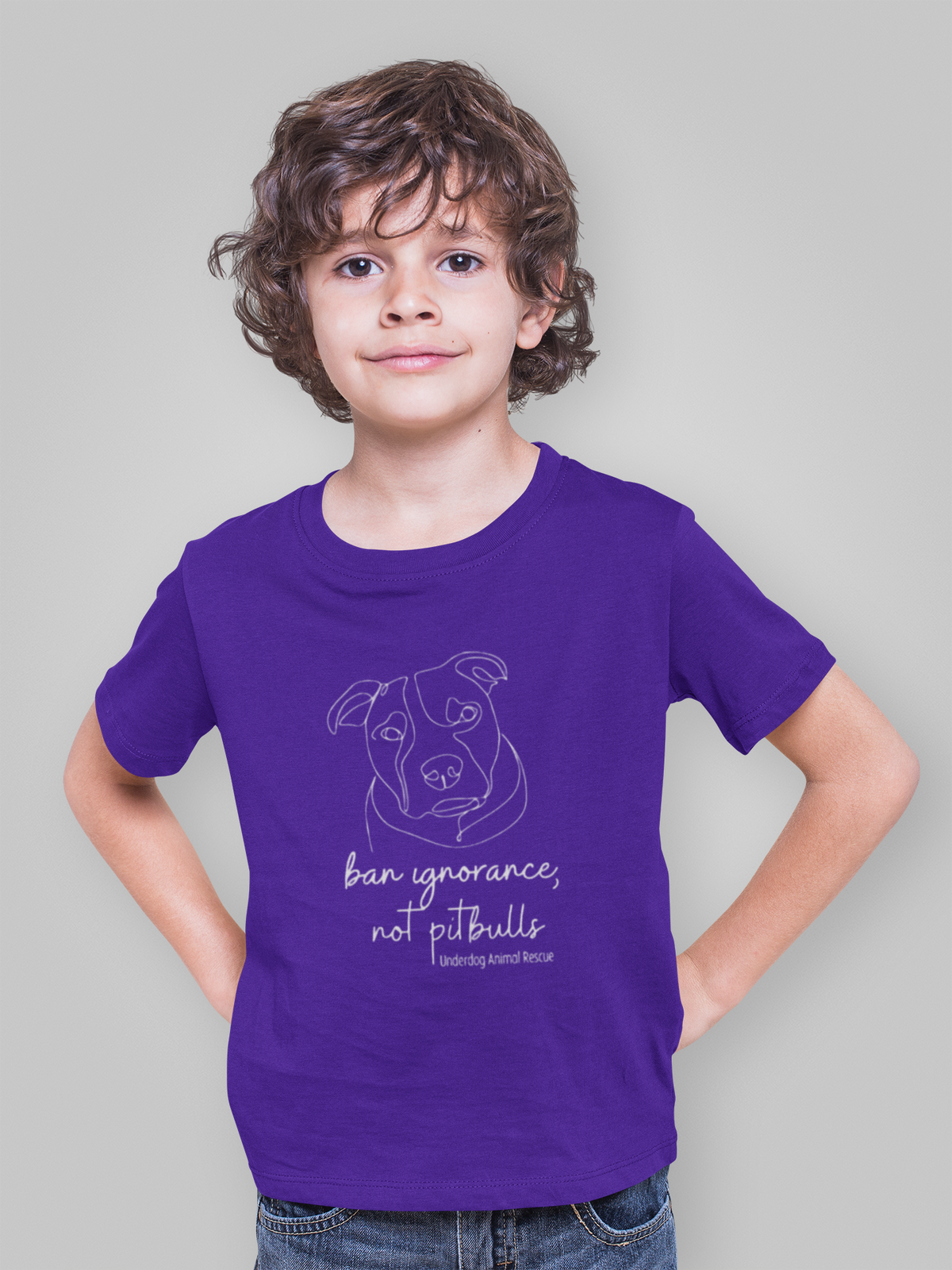 Underdog Pitty Youth T-shirt (Available in several colors) - Ruff Life Rescue Wear