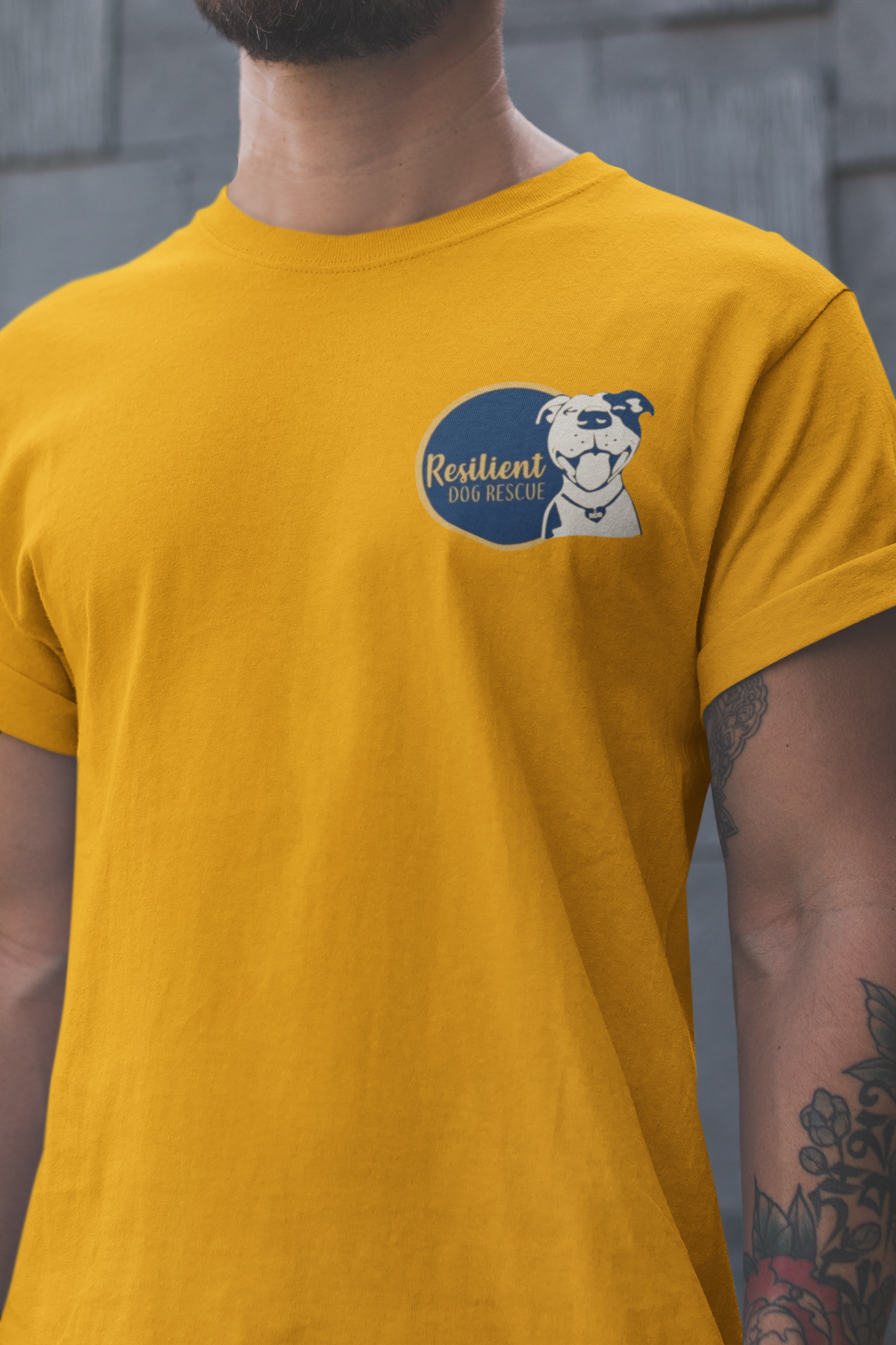 Resilient Dog Small Logo Tee (available in several colors) - Ruff Life Rescue Wear