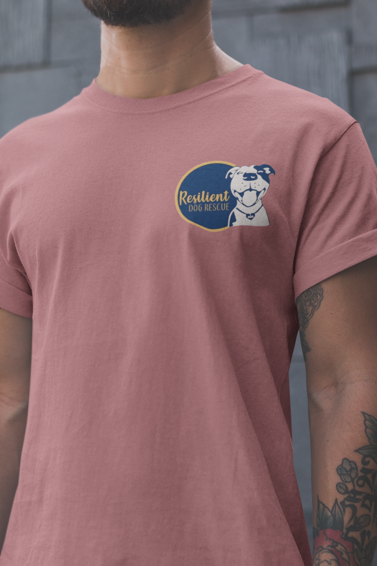 Resilient Dog Small Logo Tee (available in several colors) - Ruff Life Rescue Wear