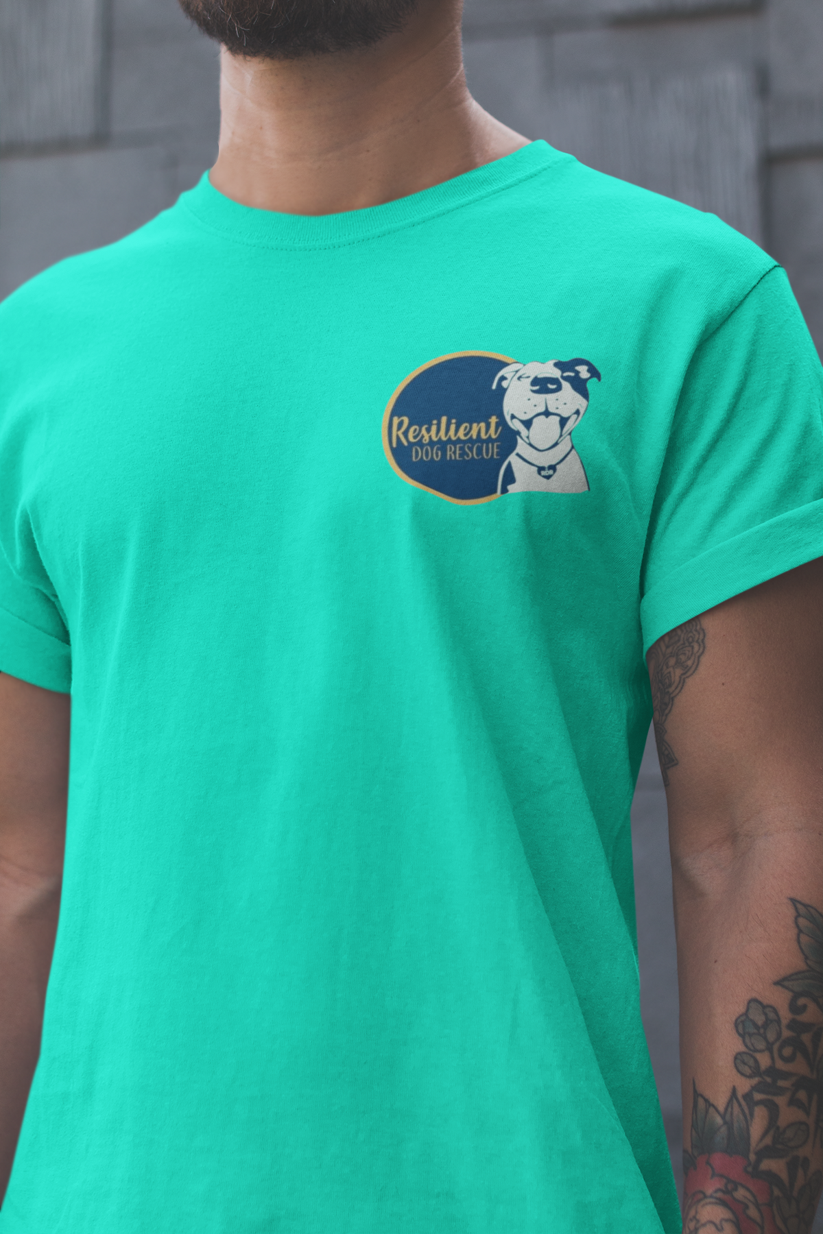 Resilient Dog Small Logo Tee (available in several colors) - Ruff Life Rescue Wear