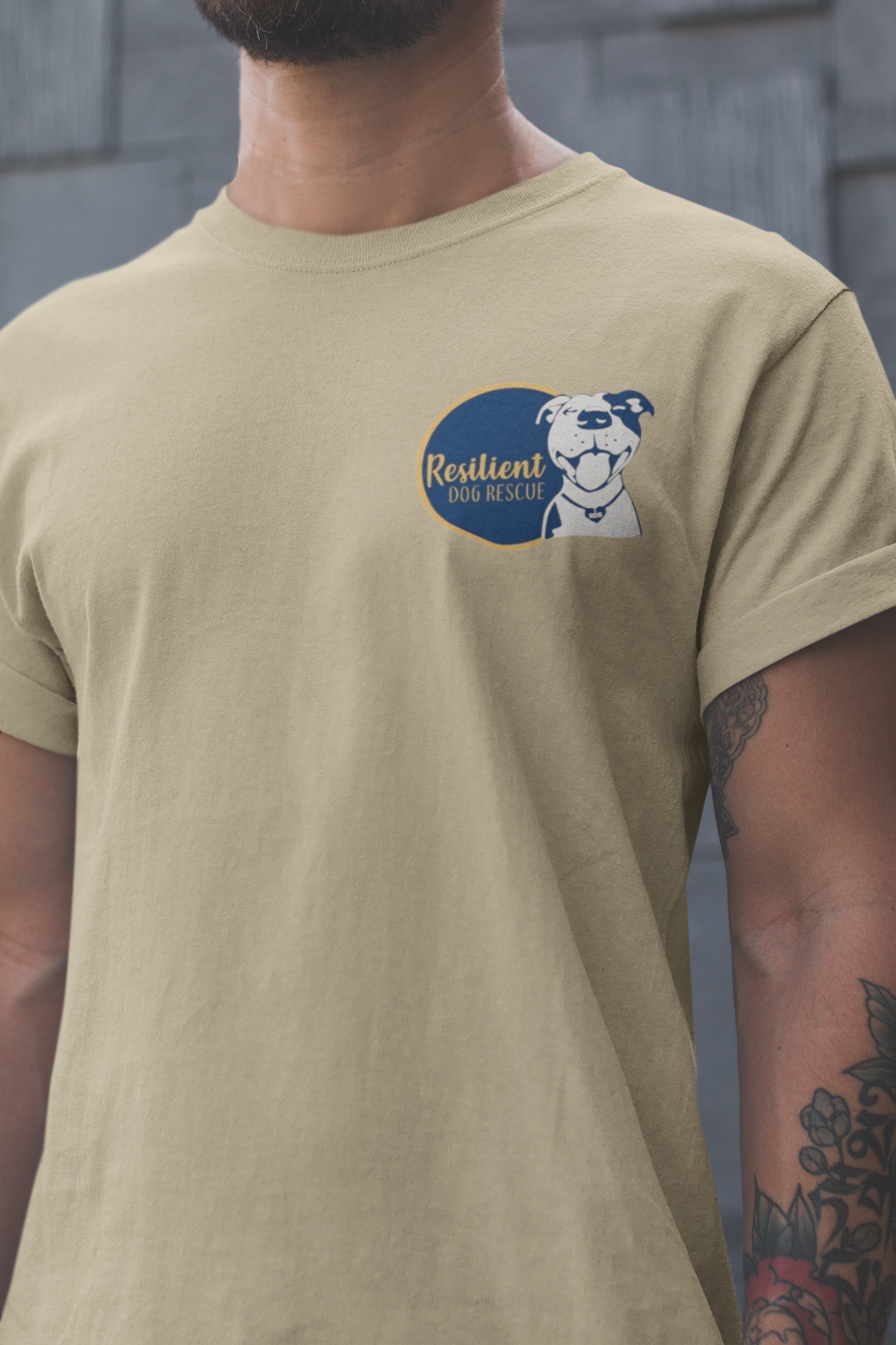 Resilient Dog Small Logo Tee (available in several colors) - Ruff Life Rescue Wear