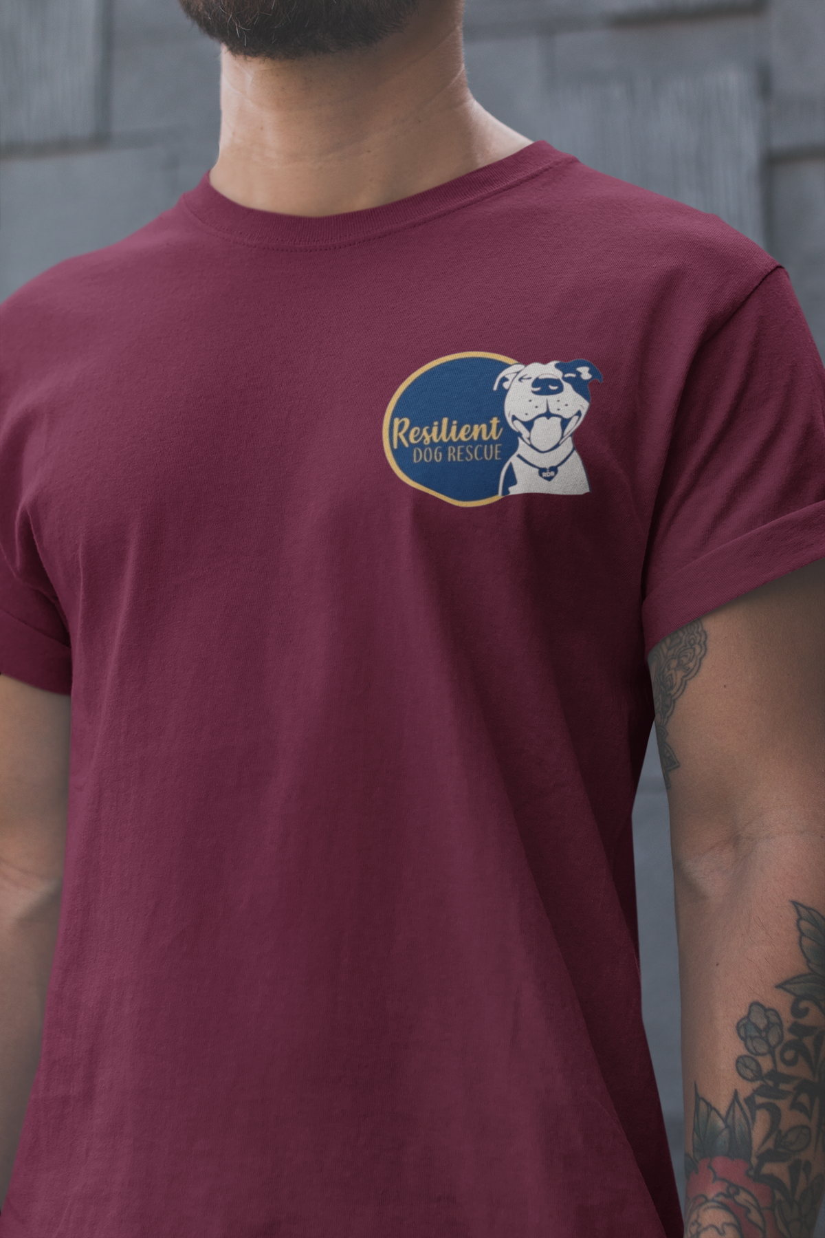 Resilient Dog Small Logo Tee (available in several colors) - Ruff Life Rescue Wear