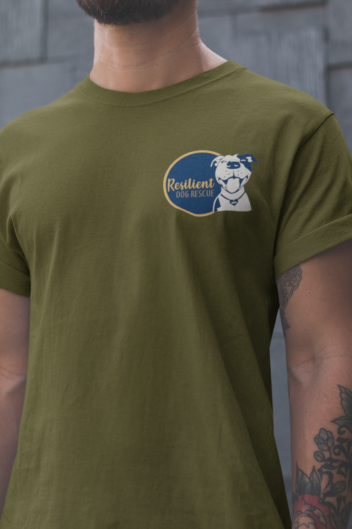 Resilient Dog Small Logo Tee (available in several colors) - Ruff Life Rescue Wear
