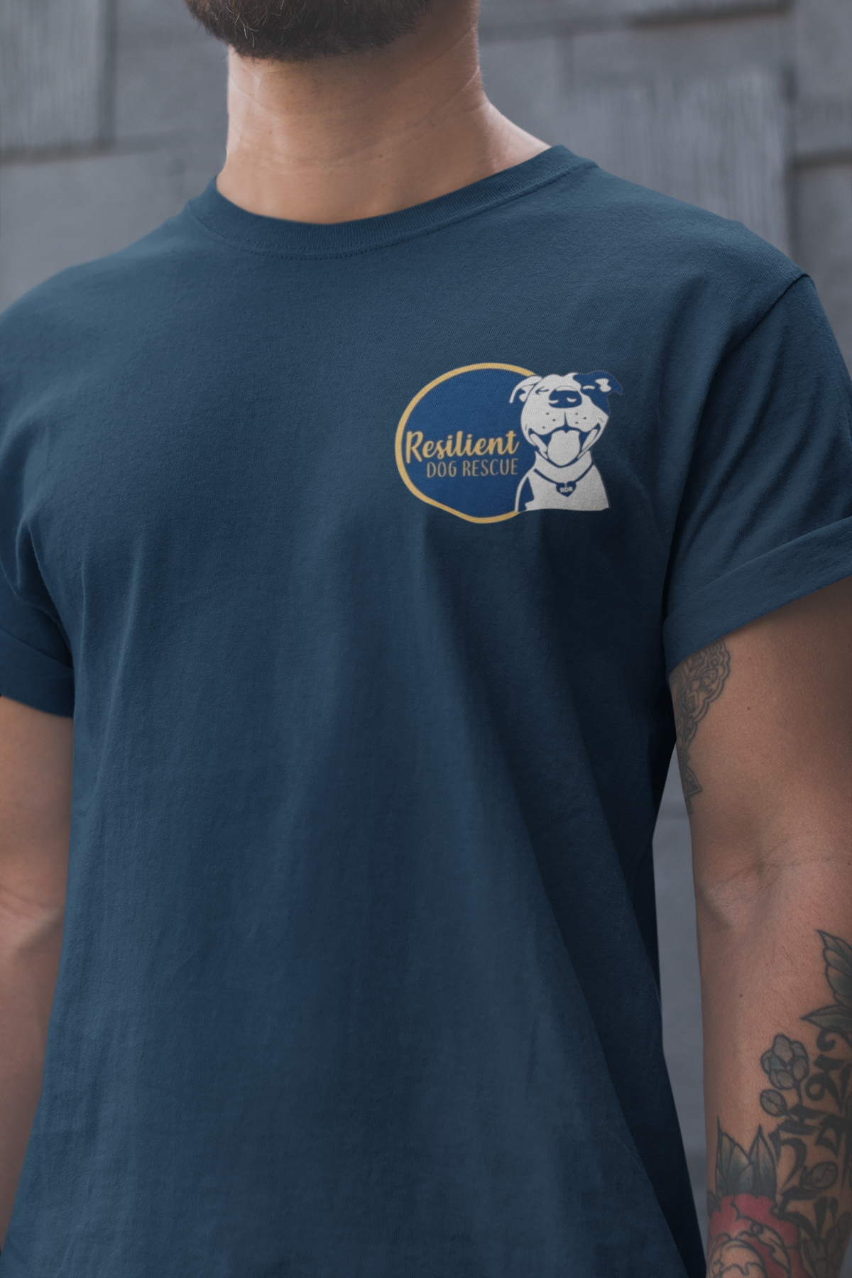 Resilient Dog Small Logo Tee (available in several colors) - Ruff Life Rescue Wear